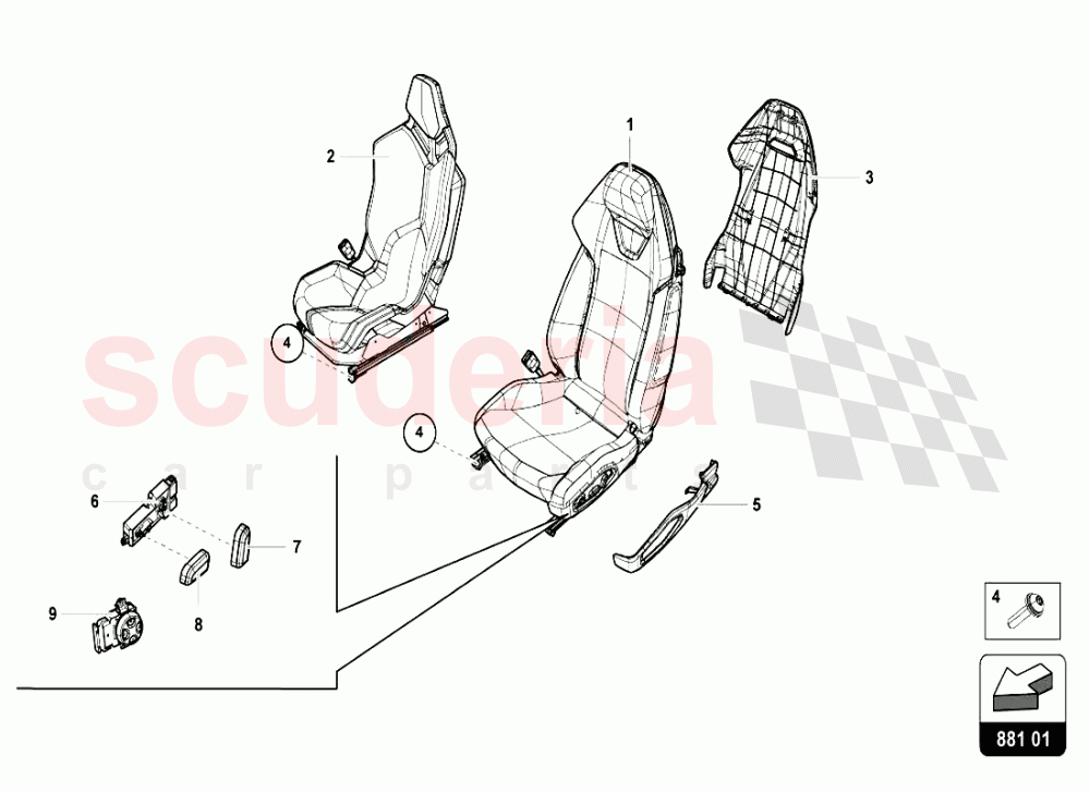 SEATS of Lamborghini Lamborghini Huracan LP610 Coupe