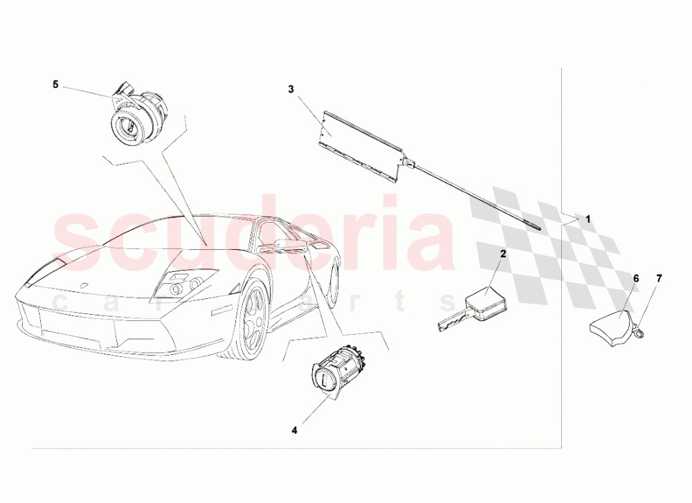 KEY KIT of Lamborghini Lamborghini Murcielago