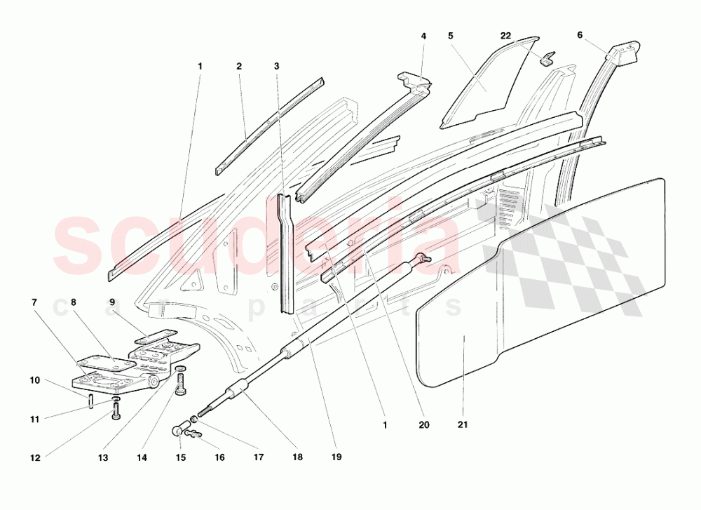 Doors 3 of Lamborghini Lamborghini Diablo VT Roadster (1998-2000)