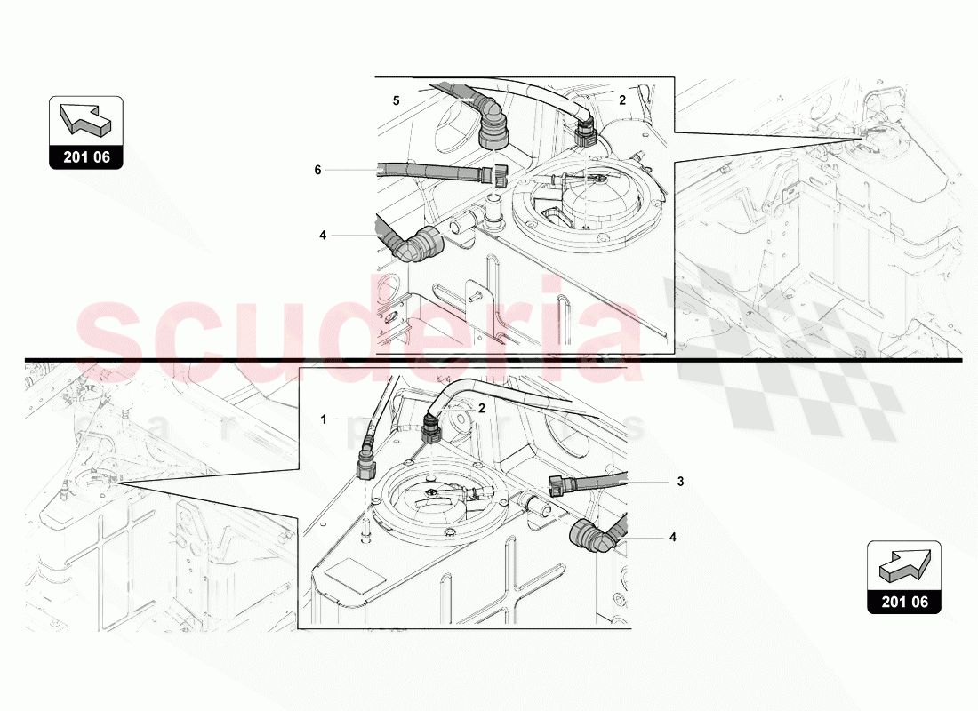 FUEL SUPPLY SYSTEM of Lamborghini Lamborghini Aventador LP770 SVJ Coupe