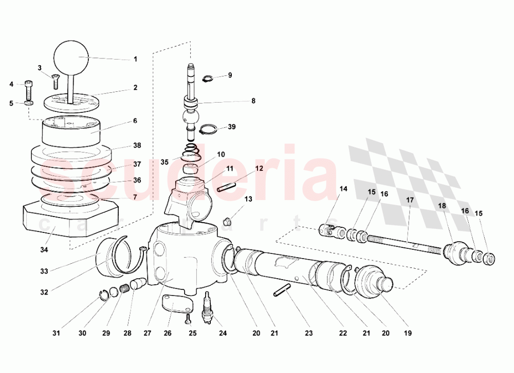 Gearbox Control Tower of Lamborghini Lamborghini Murcielago LP640