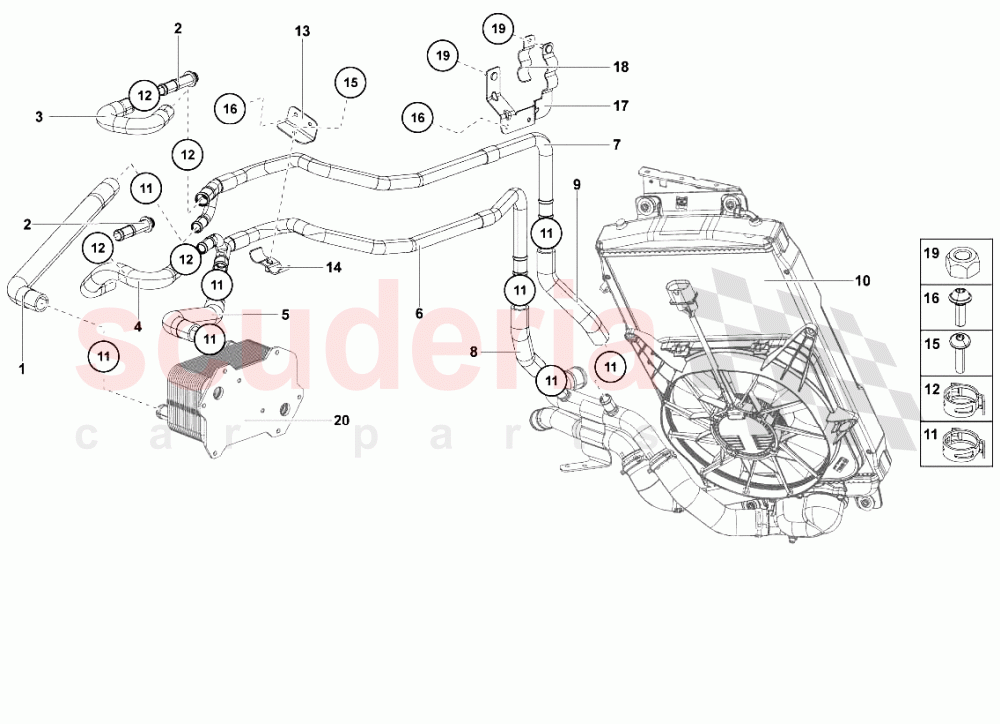 Water Cooling System 3 of Lamborghini Lamborghini Aventador LP700 Coupe