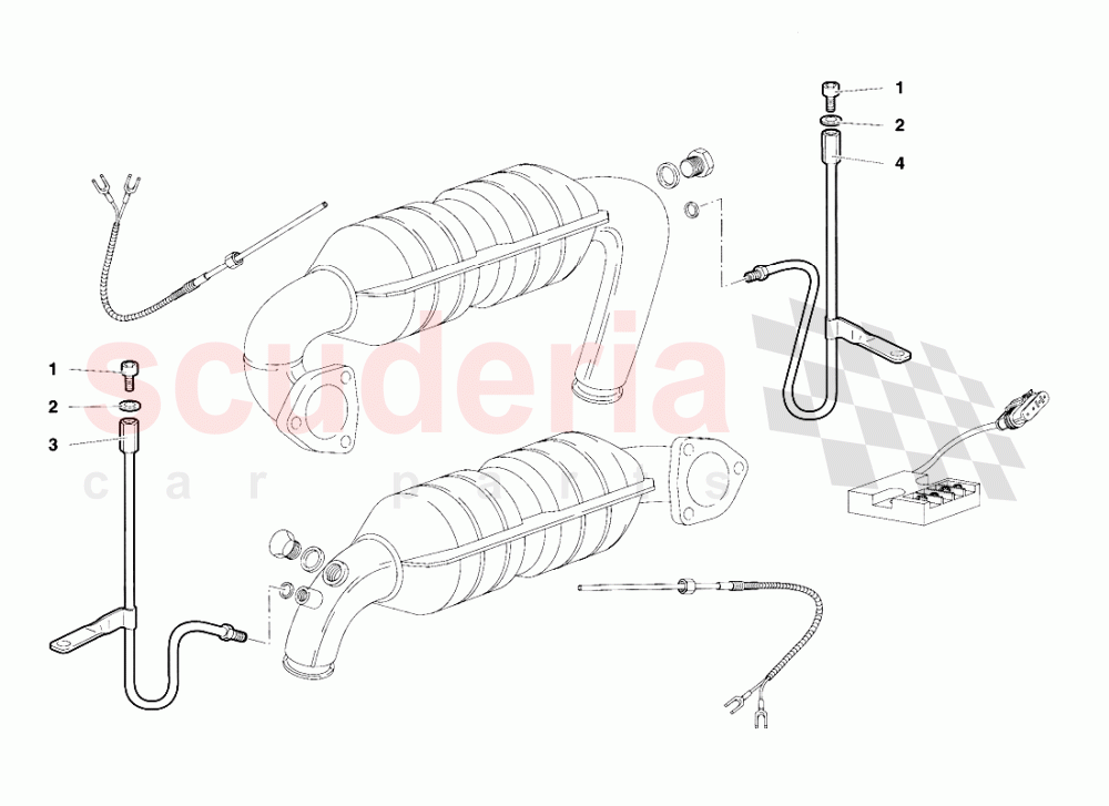 Exhaust System (Valid for Switzerland Version - April 1994) 1 of Lamborghini Lamborghini Diablo VT (1993-1998)