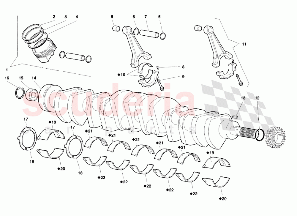 Crankgears of Lamborghini Lamborghini Diablo VT Roadster (1998-2000)