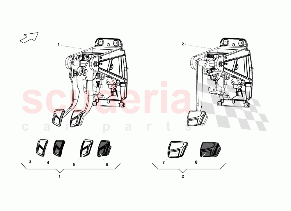 Pedalbox Assembly of Lamborghini Lamborghini Gallardo LP570 4 SL