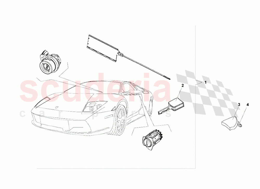 Keys Kit of Lamborghini Lamborghini Murcielago LP640