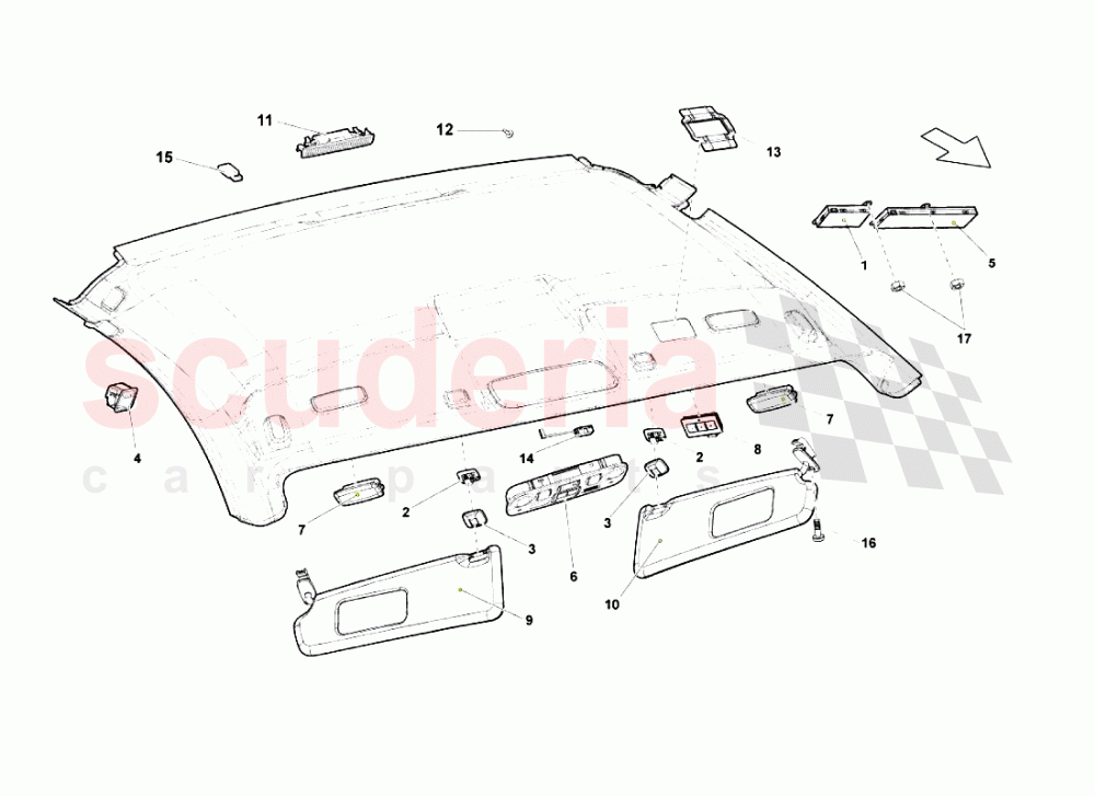 Roof Panel Accessories of Lamborghini Lamborghini Gallardo Superleggera