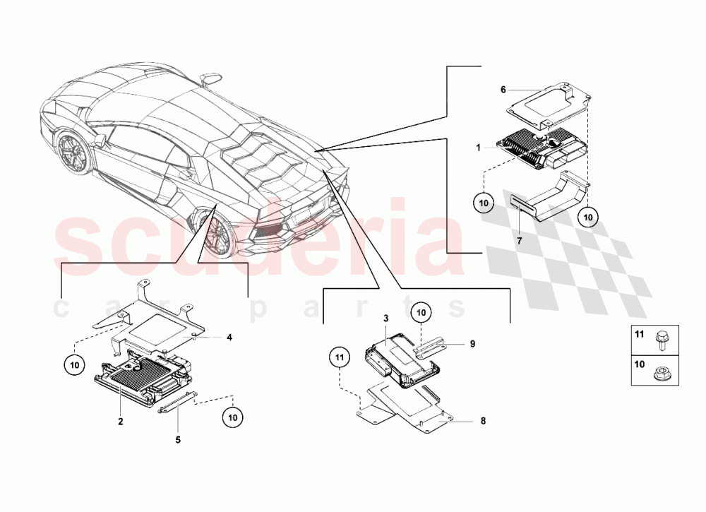 Electrical System 2 of Lamborghini Lamborghini Aventador LP700 Coupe