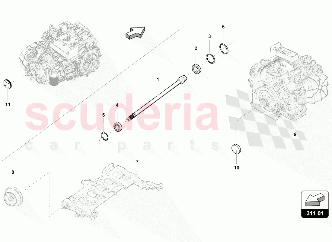 INPUT SHAFT of Lamborghini Lamborghini Huracan Evo Coupe