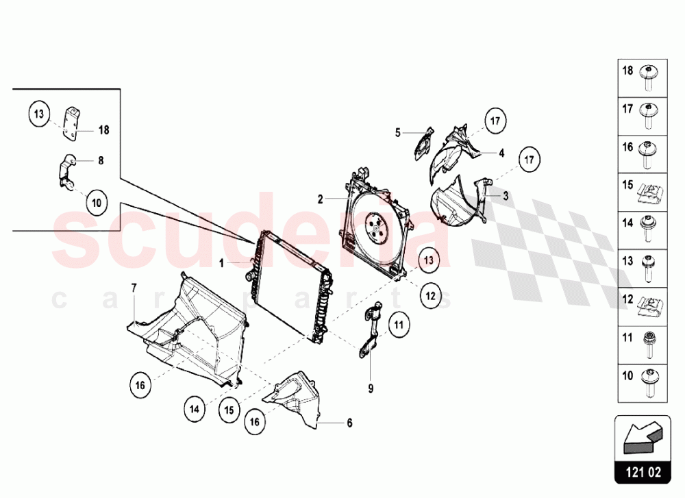 WATER COOLING SYSTEM 1 of Lamborghini Lamborghini Huracan LP610 Spyder