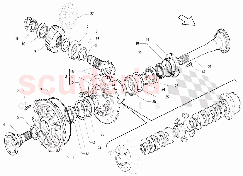 Differential of Lamborghini Lamborghini Gallardo LP550 Coupe