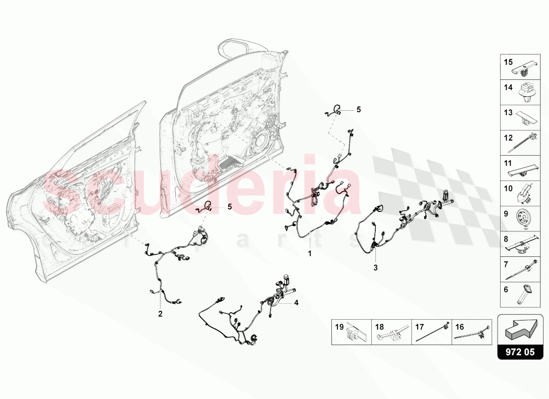 WIRING SET FOR DOOR of Lamborghini Lamborghini Urus