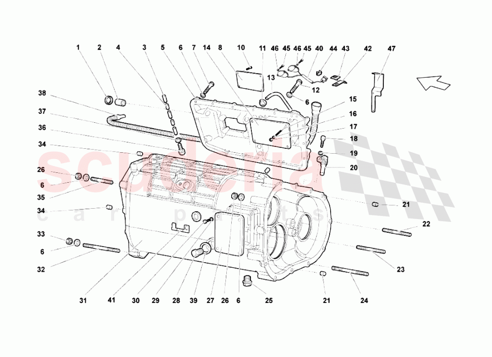 Gearbox of Lamborghini Lamborghini Murcielago LP670