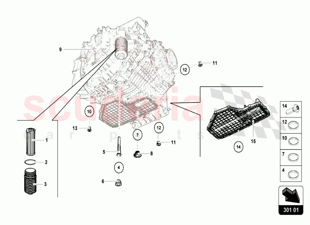 OIL COOLER of Lamborghini Lamborghini Huracan LP610 Coupe