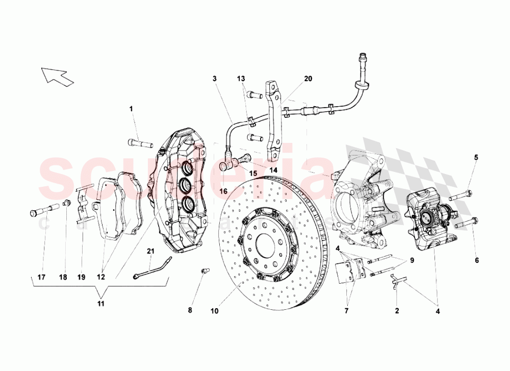 Rear Brakes - Carboceramic of Lamborghini Lamborghini Murcielago LP670