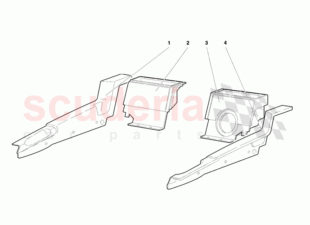 Passenger Compartment Trim (Valid for USA Version - April 1994) 2 of Lamborghini Lamborghini Diablo VT (1993-1998)