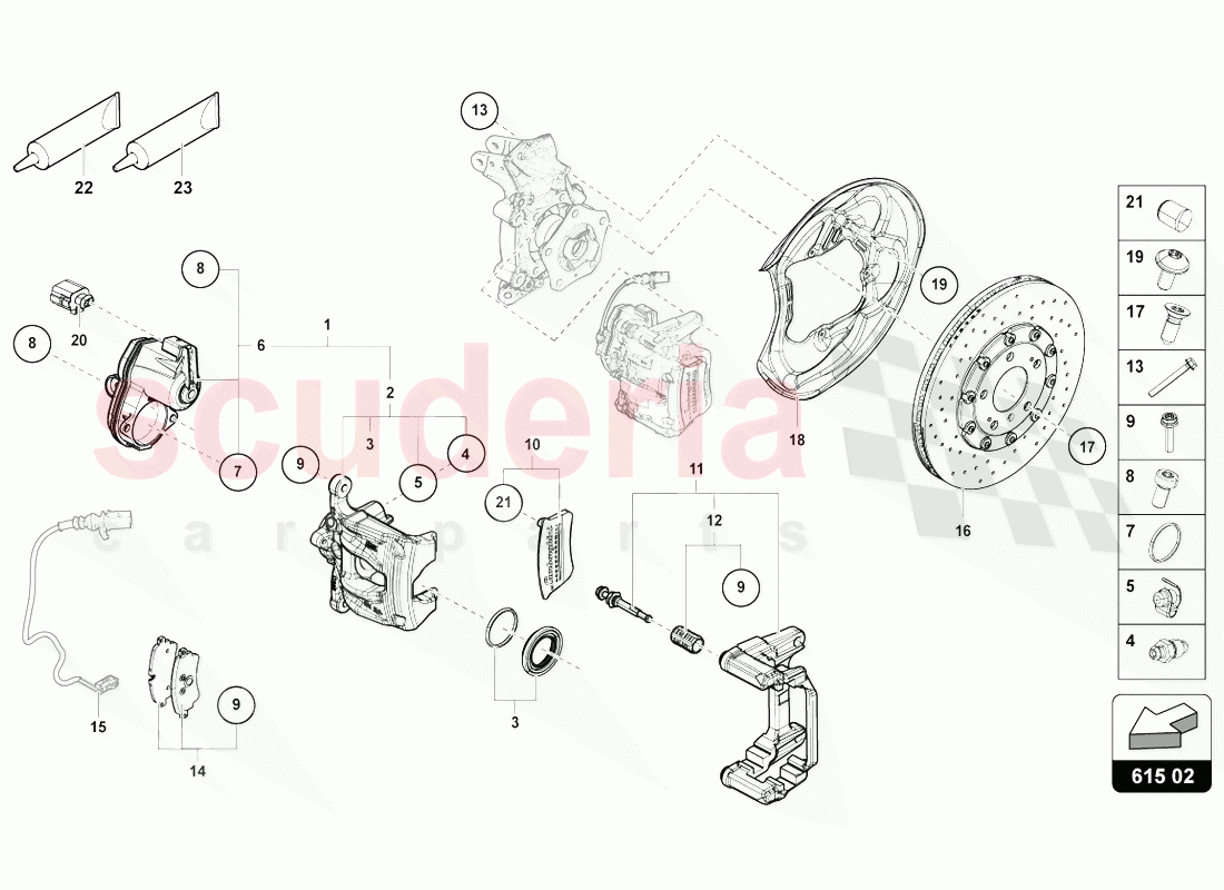 FIXED-CALLIPER BRAKE of Lamborghini Lamborghini Urus