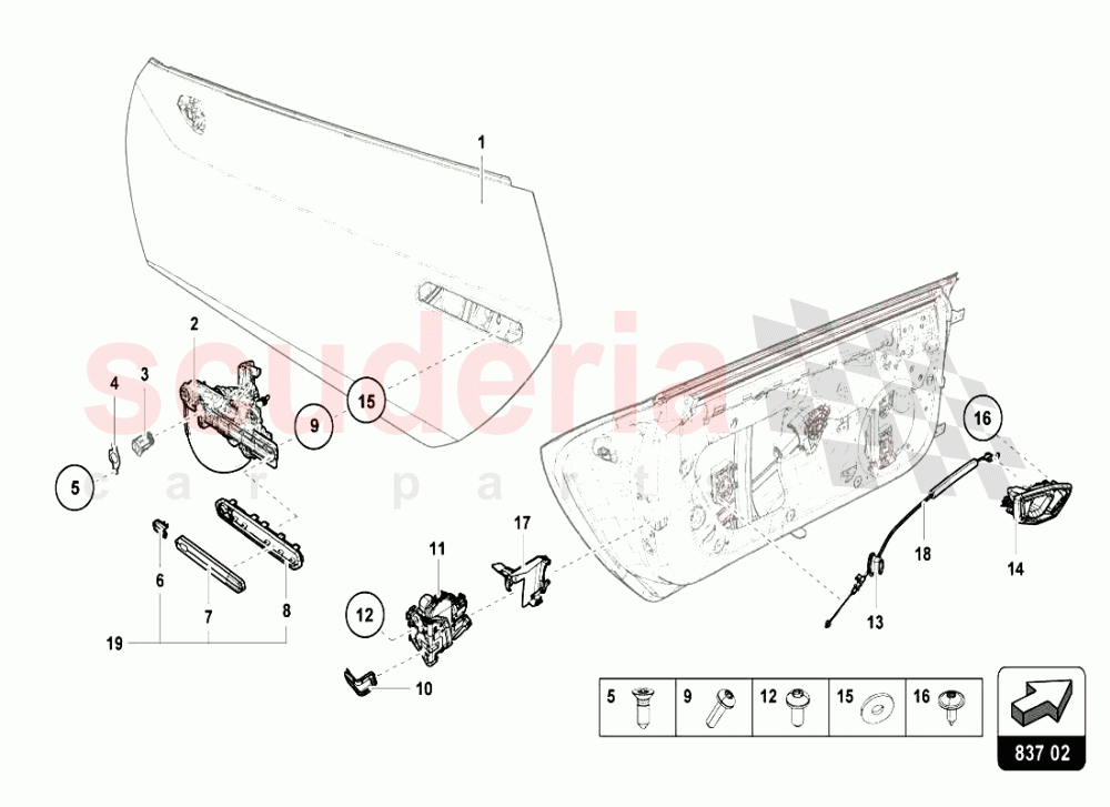 DOORS-HANDLE AND LOCK of Lamborghini Lamborghini Huracan LP610 Coupe