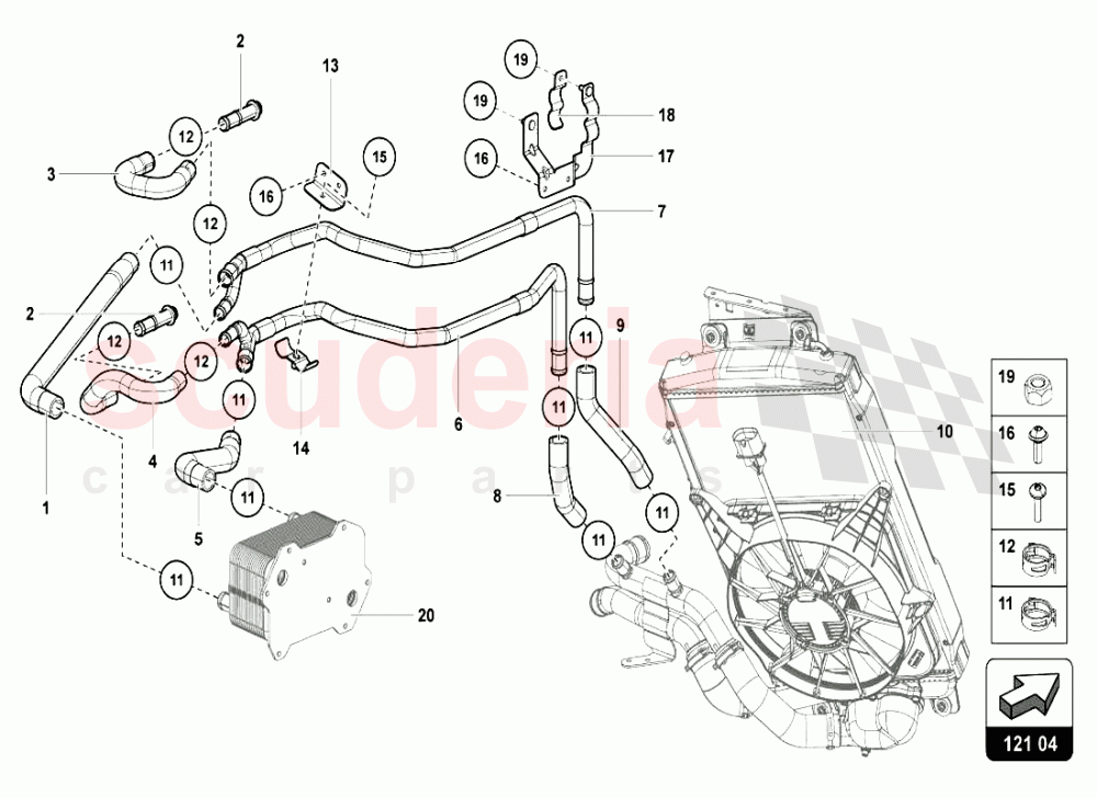 WATER COOLING SYSTEM 3 of Lamborghini Lamborghini Aventador LP720 Roadster