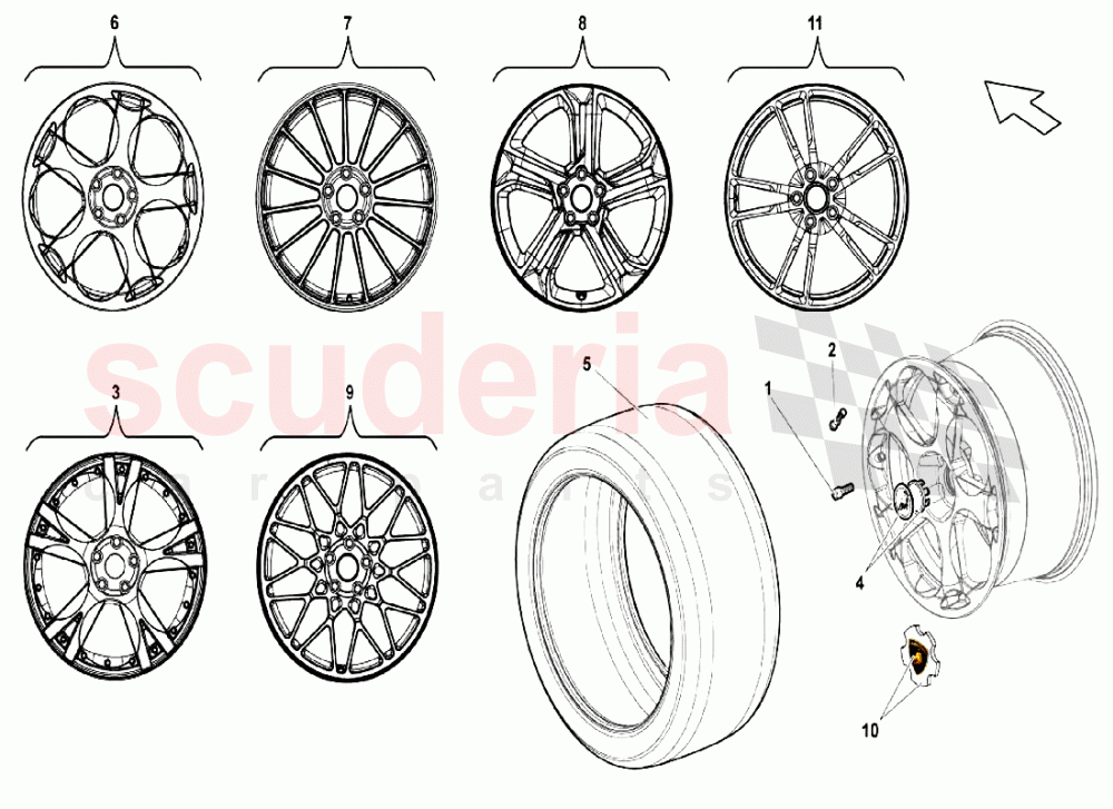 Tyres - Aluminium Rim 2 of Lamborghini Lamborghini Gallardo LP550 Coupe