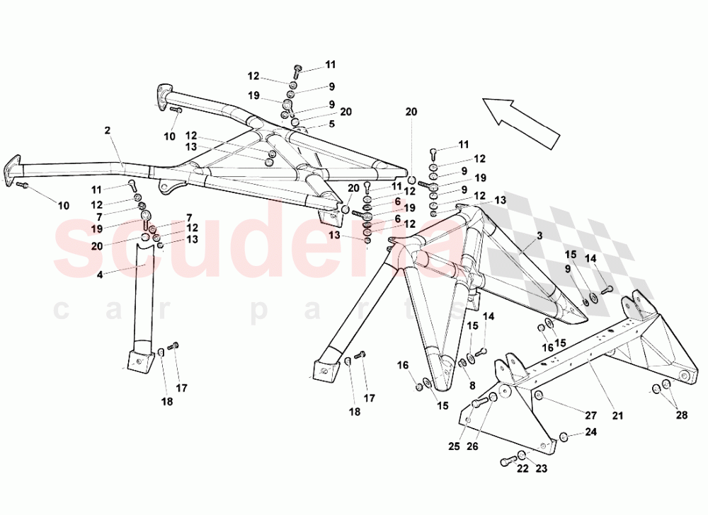 Auxiliary Frame of Lamborghini Lamborghini Murcielago Roadster