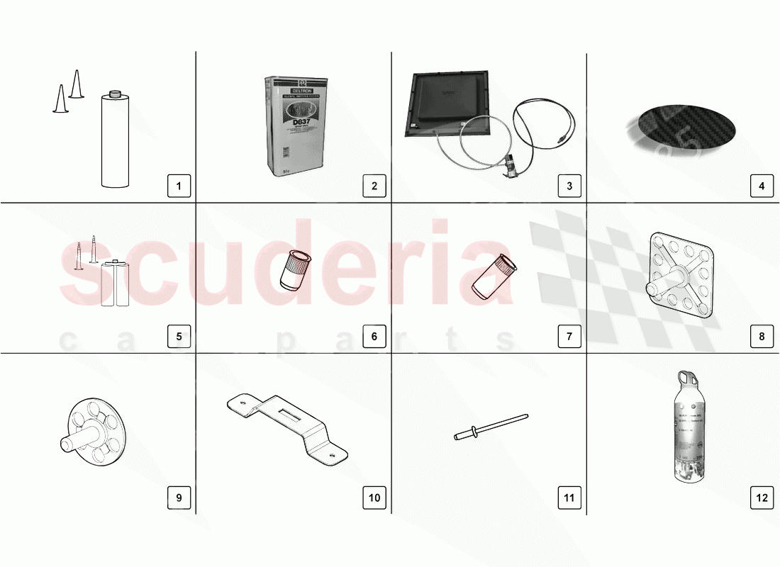 REPAIR SET of Lamborghini Lamborghini Aventador LP770 SVJ Coupe