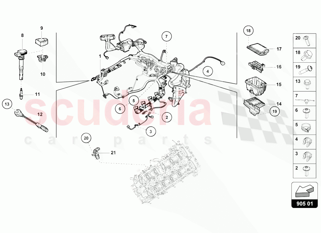 IGNITION SYSTEM of Lamborghini Lamborghini Huracan Evo Spyder