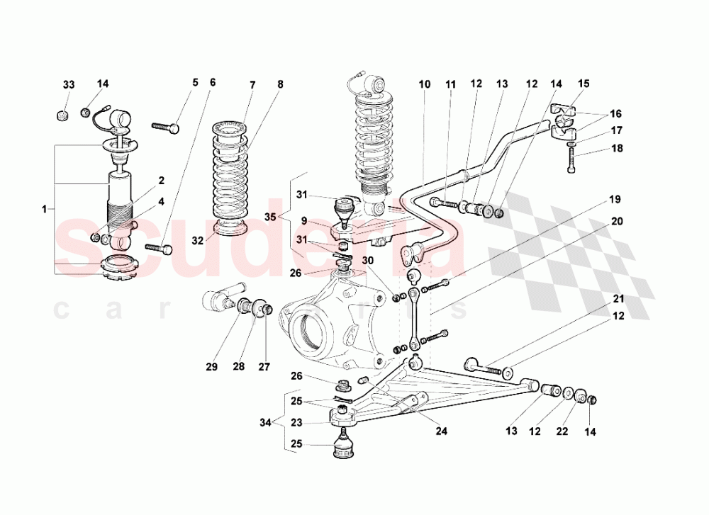 FRONT SUSPENSION of Lamborghini Lamborghini Murcielago