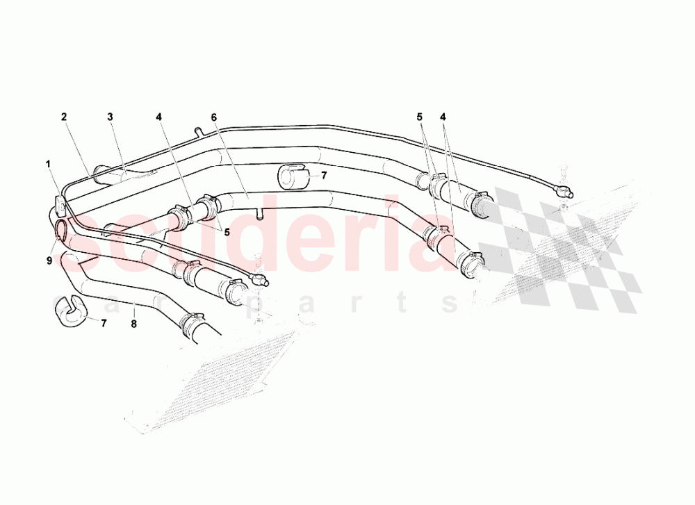 Water Cooling System 2 of Lamborghini Lamborghini Murcielago LP640 Roadster