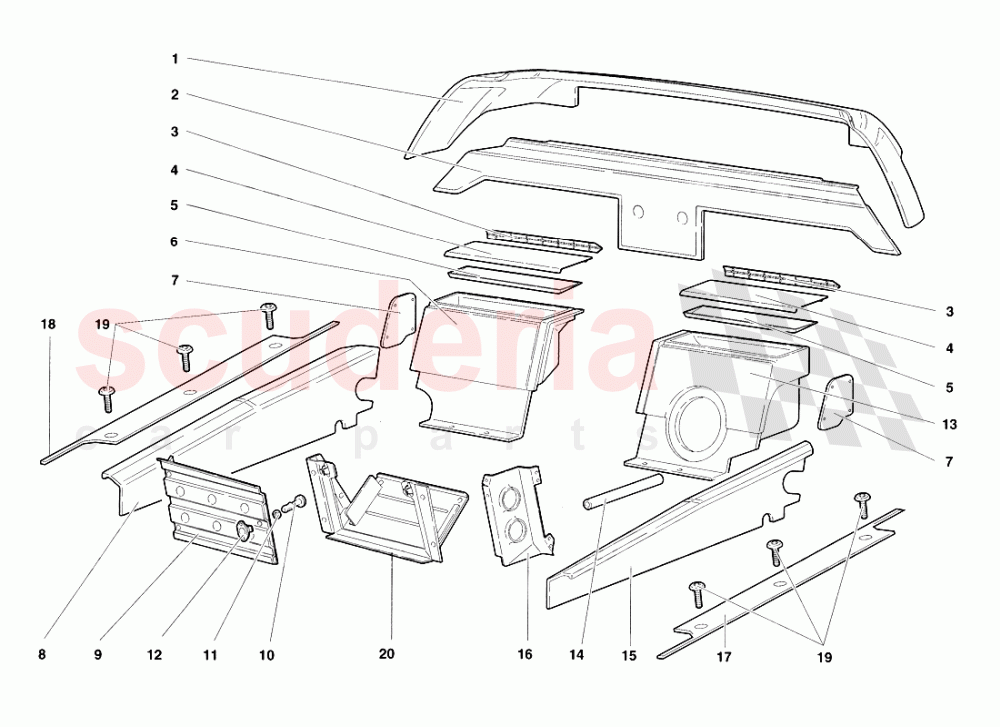 Passenger Compartment Trims 2 of Lamborghini Lamborghini Diablo VT Roadster (1998-2000)