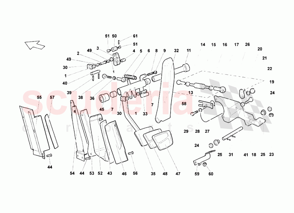 E-gear Control Pedal of Lamborghini Lamborghini Murcielago LP670