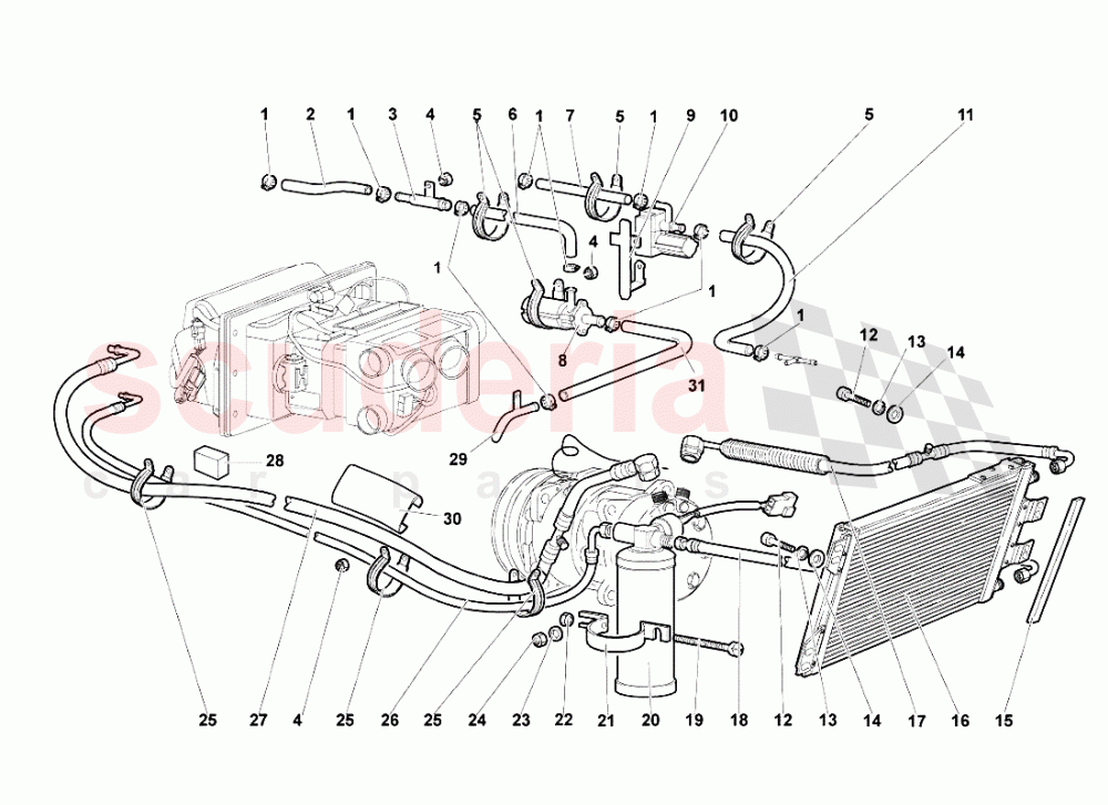 AIR CONDITIONING SYSTEM of Lamborghini Lamborghini Murcielago