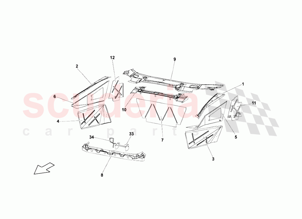 Frame Elements 2 of Lamborghini Lamborghini Murcielago LP640