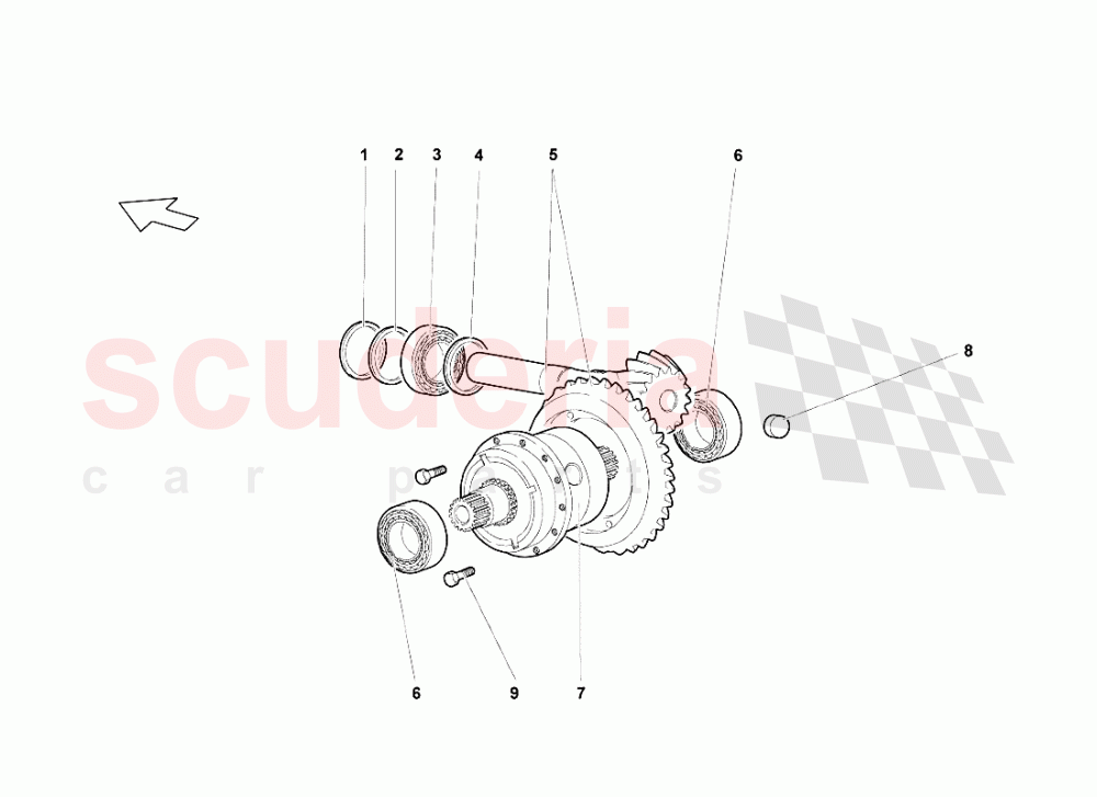 Rear Differential of Lamborghini Lamborghini Murcielago LP640