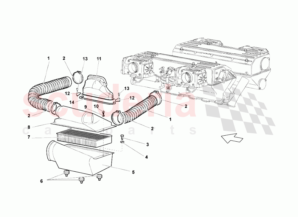 Air Filters of Lamborghini Lamborghini Murcielago Roadster