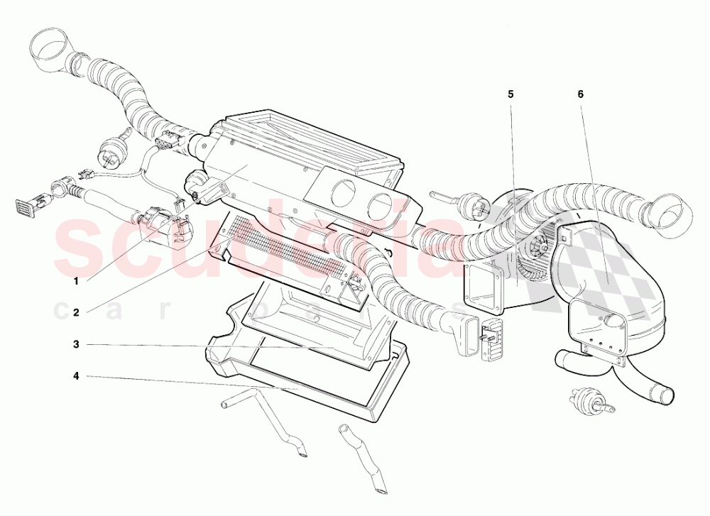 Climate Control (Valid for R.H.D. Version - January 1995) 2 of Lamborghini Lamborghini Diablo SE30 (1993-1995)