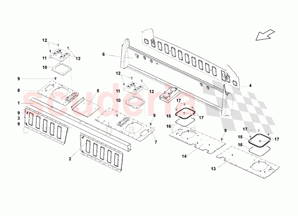 Center Frame Elements 2 of Lamborghini Lamborghini Gallardo (2006-2007)