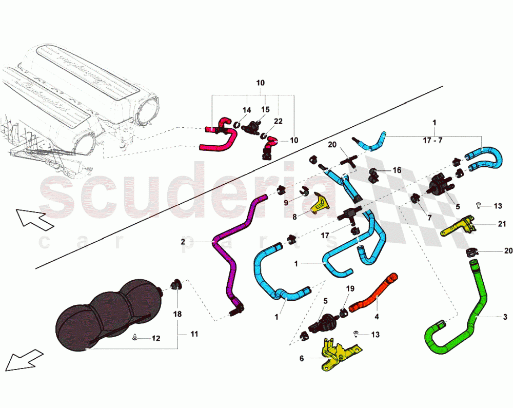 Vacuum System of Lamborghini Lamborghini Gallardo LP560 Coupe