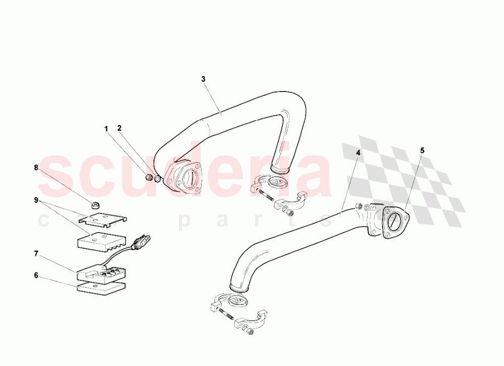 EXHAUST SYSTEM of Lamborghini Lamborghini Murcielago