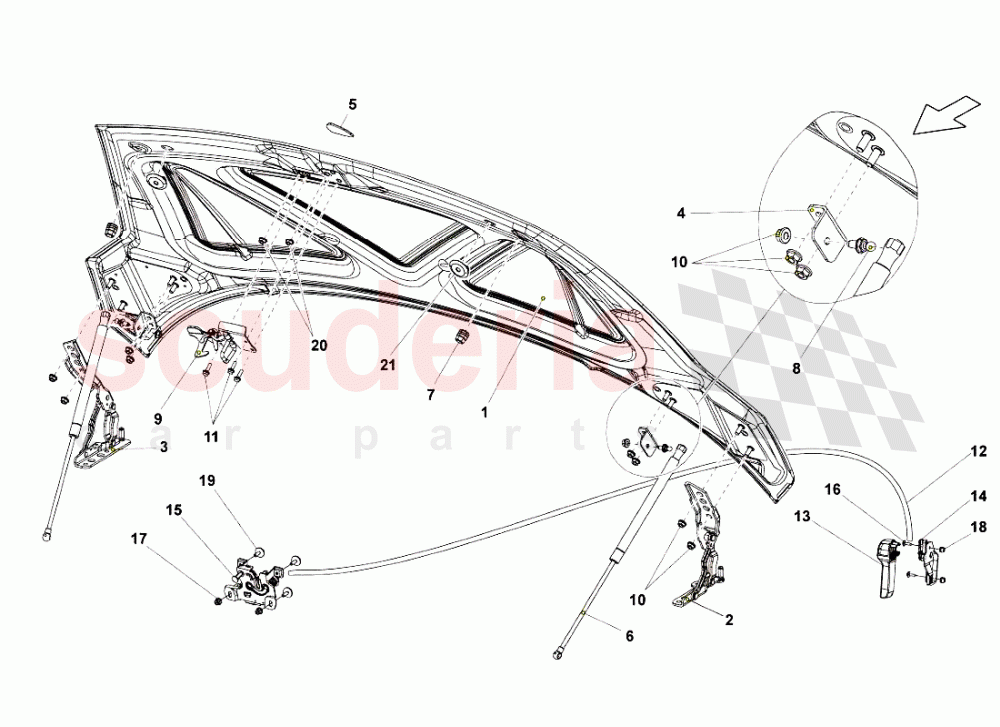 Front Hood of Lamborghini Lamborghini Gallardo LP560 Coupe