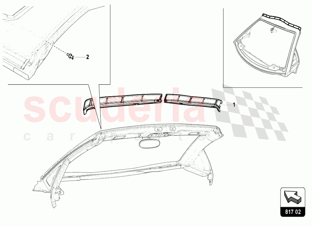 WIND DEFLECTOR 2 of Lamborghini Lamborghini Aventador LP720 Roadster