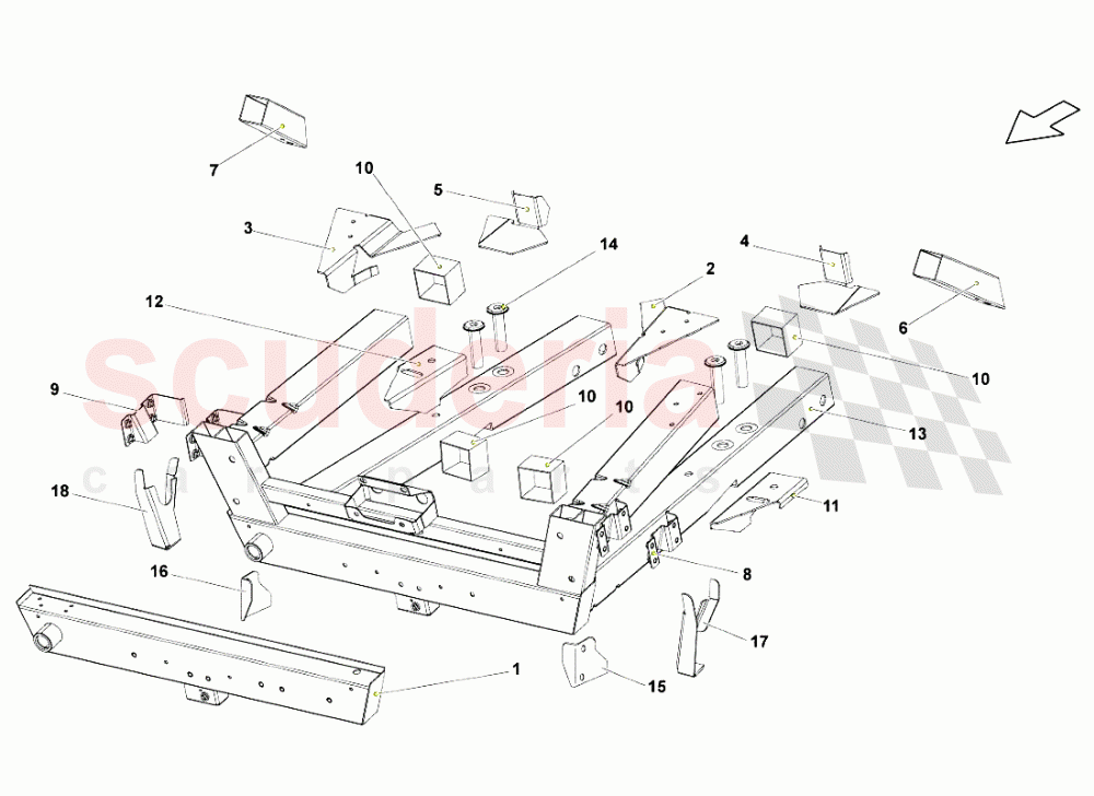 Front Frame Elements 2 of Lamborghini Lamborghini Gallardo (2008)