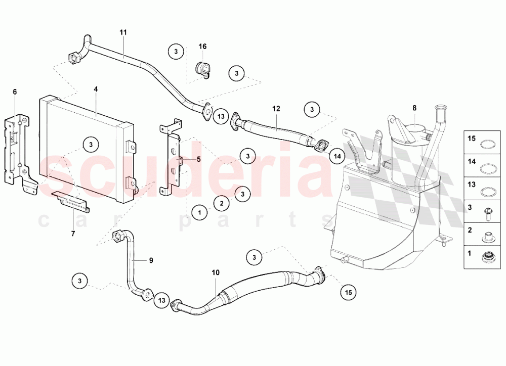 Oil System Radiator 2 of Lamborghini Lamborghini Aventador LP700 Coupe