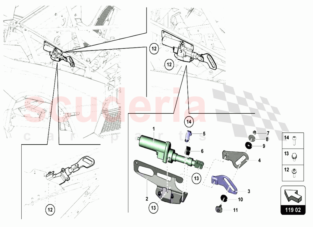 WATER PUMP of Lamborghini Lamborghini Aventador LP720 Roadster