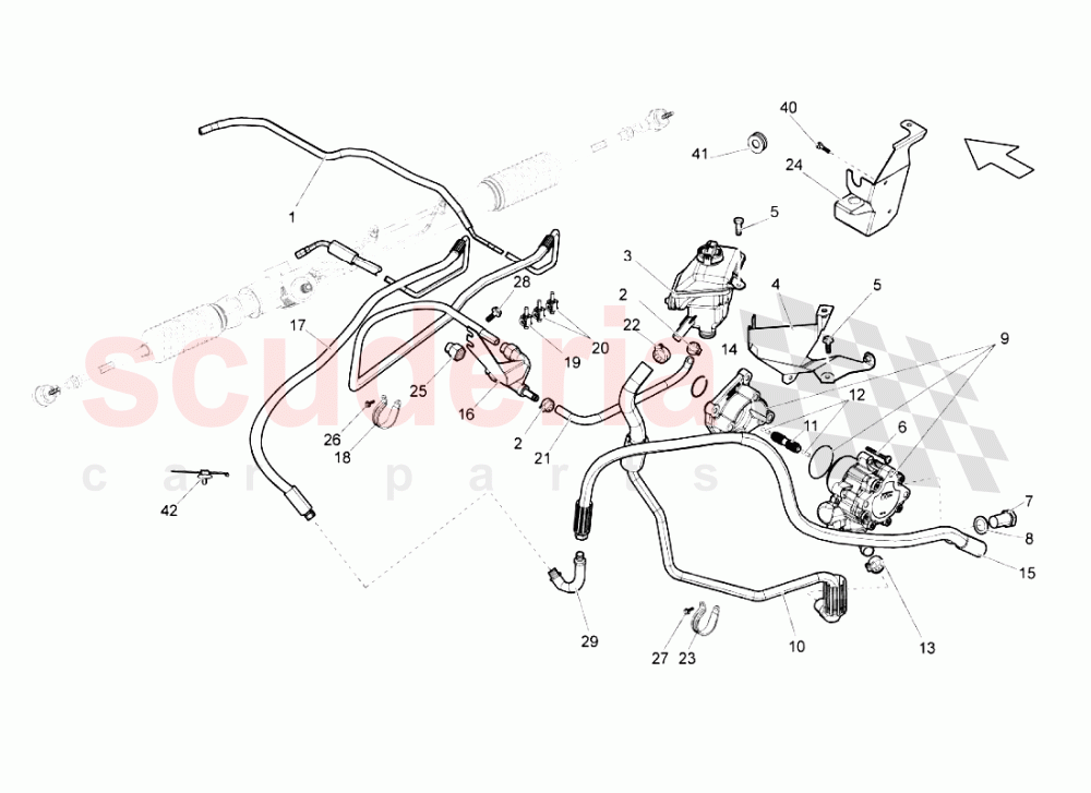 Power Steering of Lamborghini Lamborghini Gallardo Superleggera