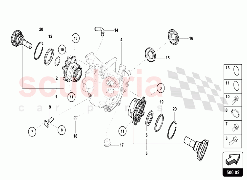 Rear Differential Assembly of Lamborghini Lamborghini Aventador S