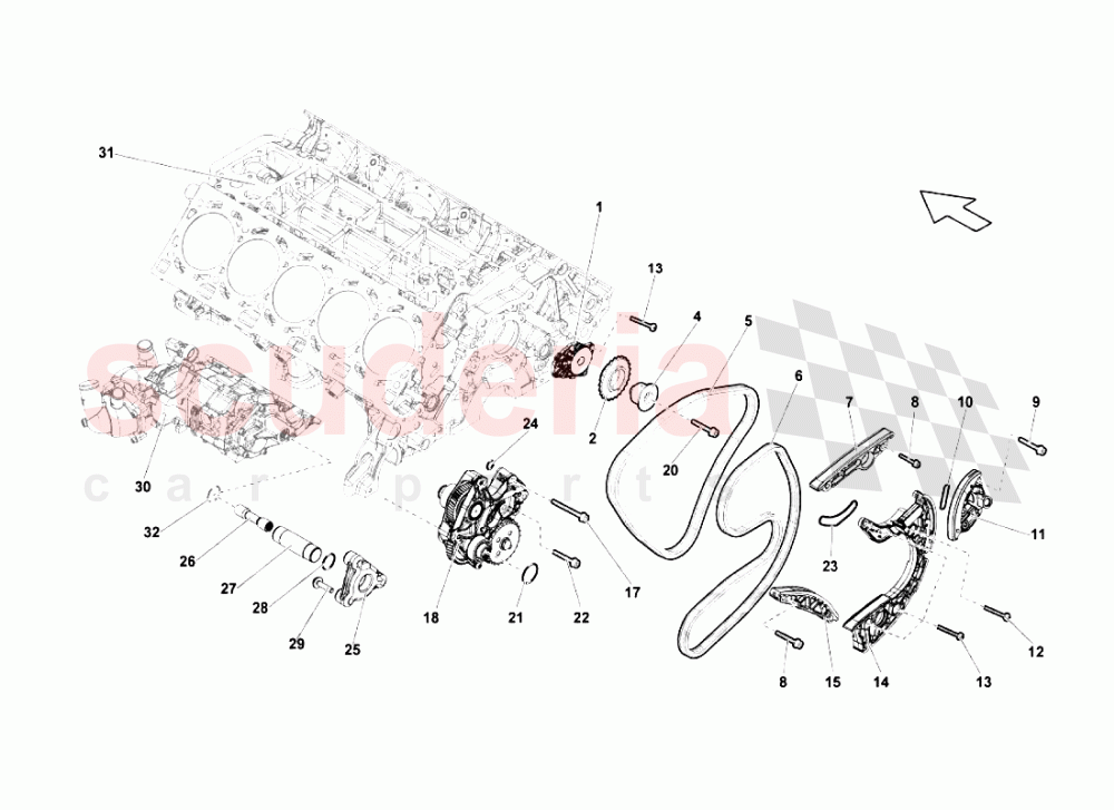 Head Timing System of Lamborghini Lamborghini Gallardo LP570 4 SL