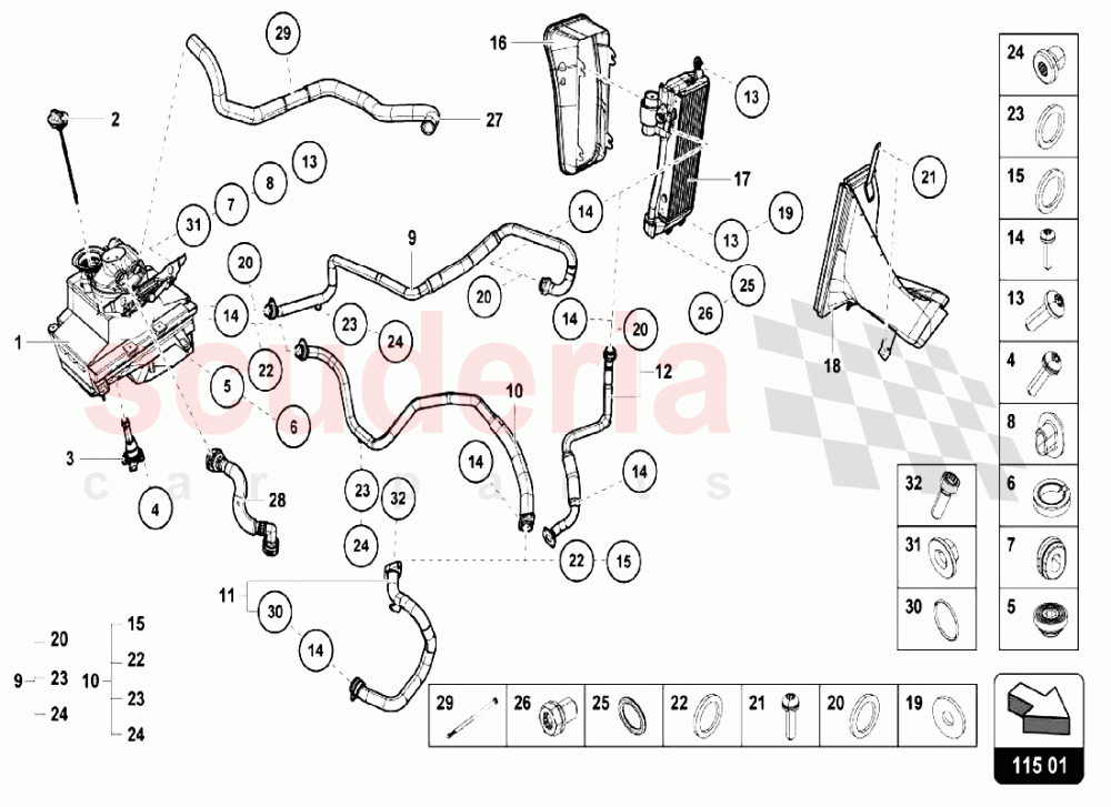 OIL SYSTEM of Lamborghini Lamborghini Huracan LP610 Spyder