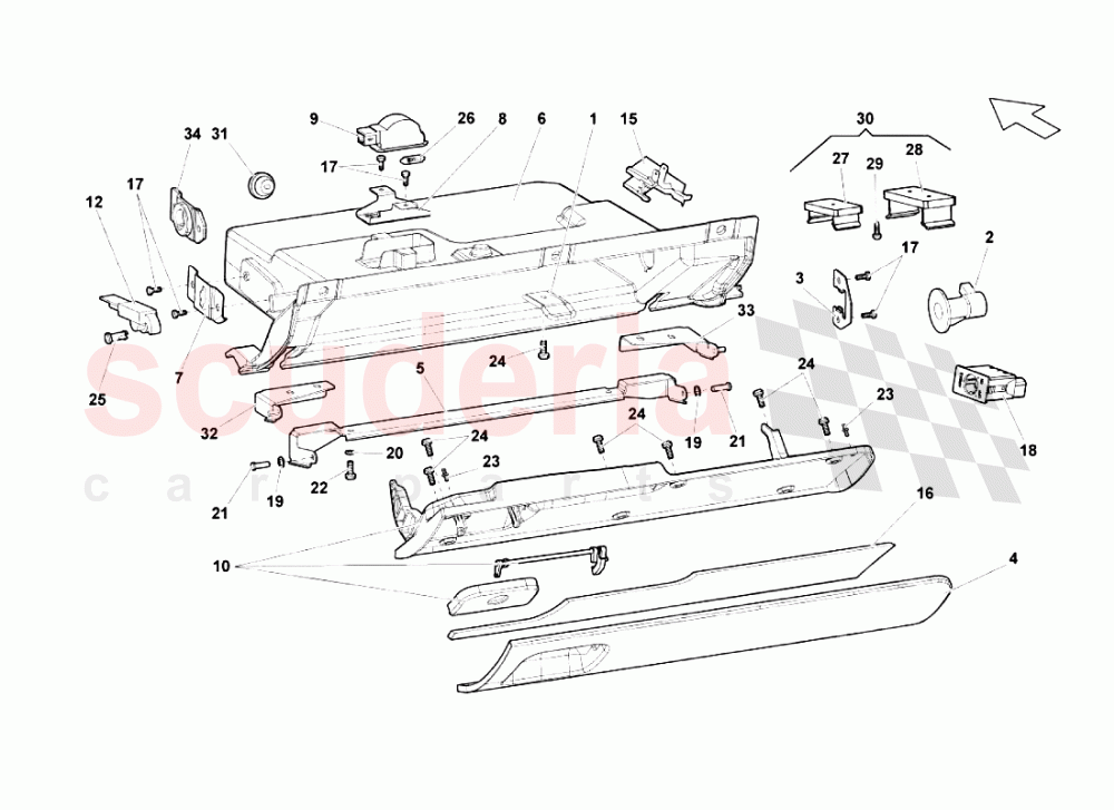 Passenger Side Drawer of Lamborghini Lamborghini Gallardo LP570 4 SL