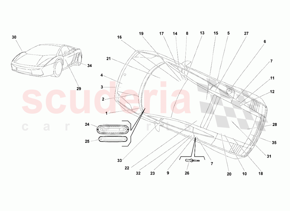 Nameplates of Lamborghini Lamborghini Gallardo (2008)